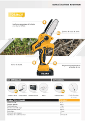 Bois - Tronçonneuses électriques - Scie de jardin à batterie TG15 BL21 et perche