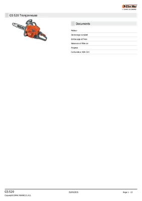 Bois - Tronçonneuses thermique - Tronçonneuse GS 520