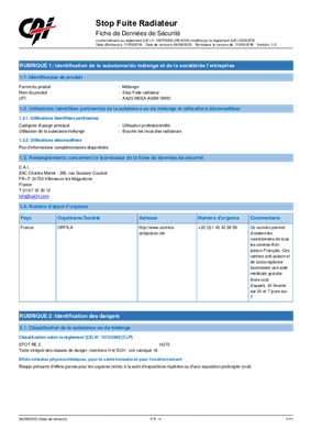 Consommables atelier - Nettoyants - Stop fuite radiateur 300 ml